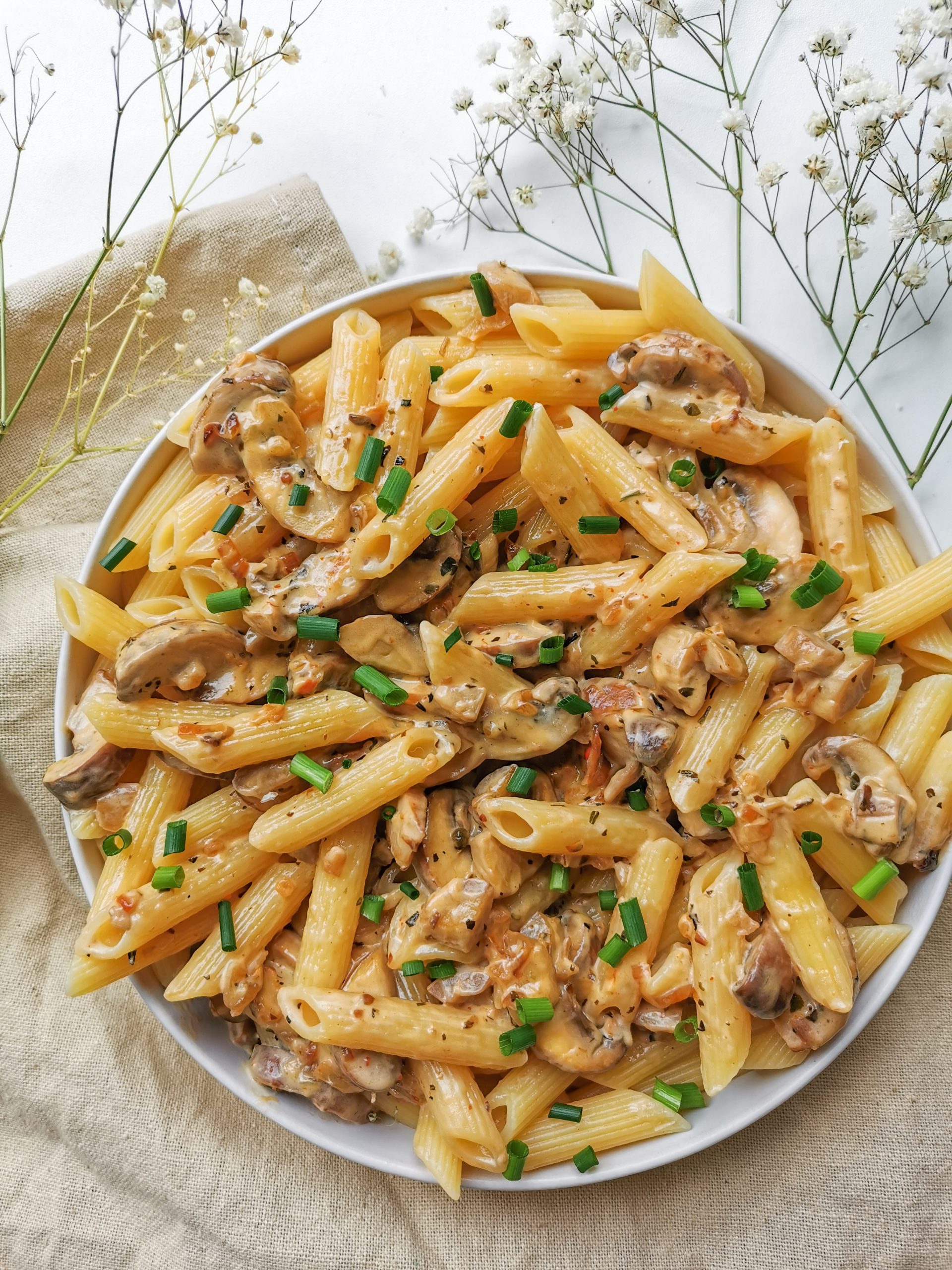 Pâtes aux champignons